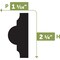 Ekena Millwork C136 - 2 1/4"H x 1 1/16"D x 144"L Chair Rail Flexible Moulding CHAFC136X144 - alternate 2